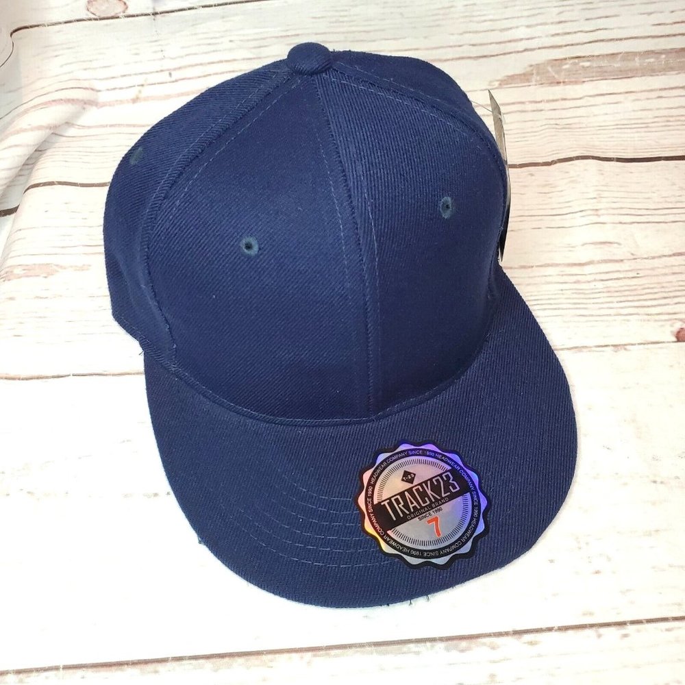Track 23 Original Brand Solid Blue Fitted Hat Size 7